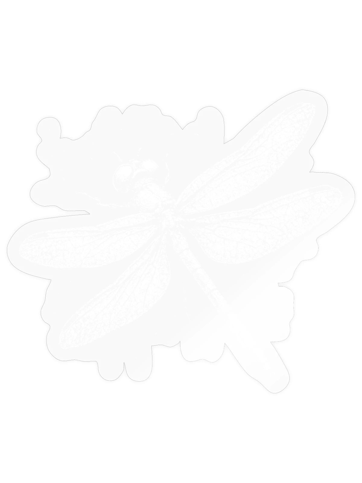 Libelle - Sticker Größe S (10 x 10 cm) - Transparent glänzend - Vorne