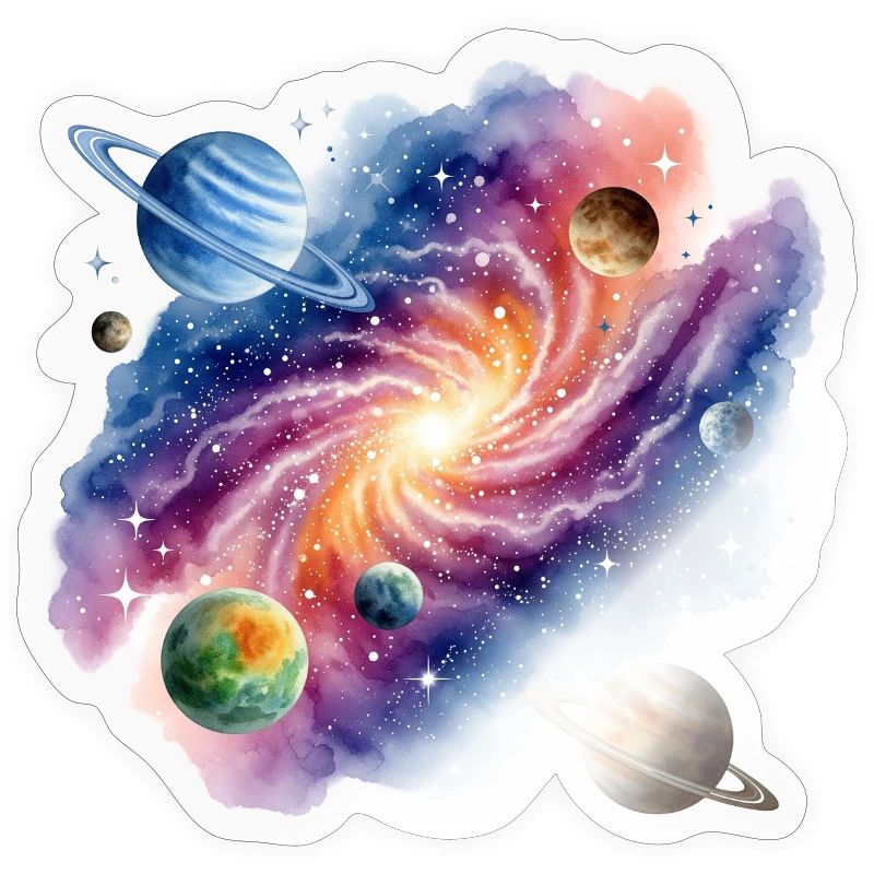 Galactic vortex with planetary constellations