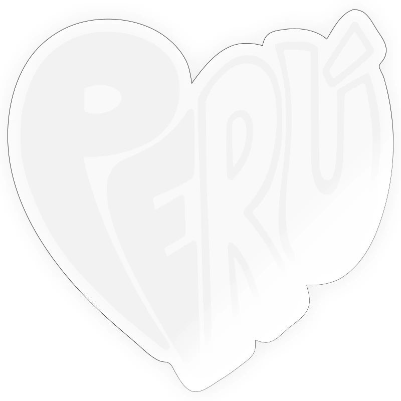 Logo dessiné à la main du Pérou - Variable de couleur