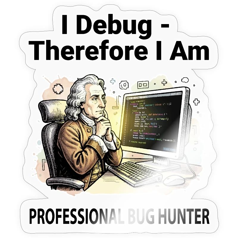 I Debug Therefore I Am: Pro Bug Hunter - dark BG
