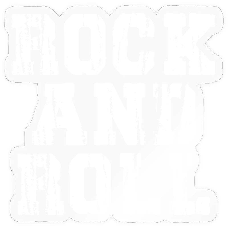 Rock'n'Roll Distressed Text Logo