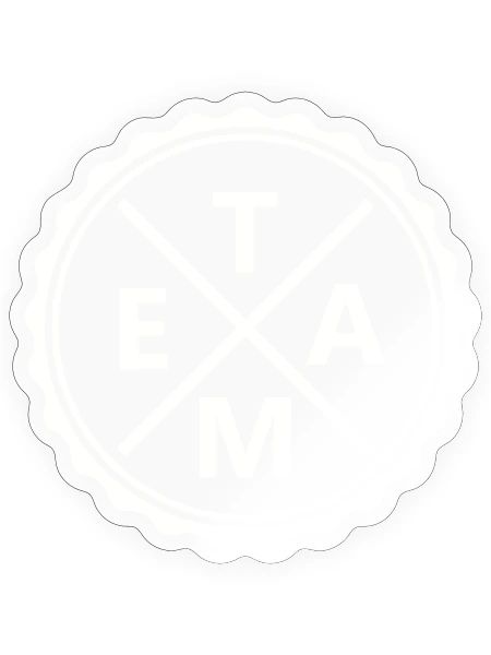 team_kreis- - Sticker Größe S (10 x 10 cm) - Transparent glänzend - Vorne