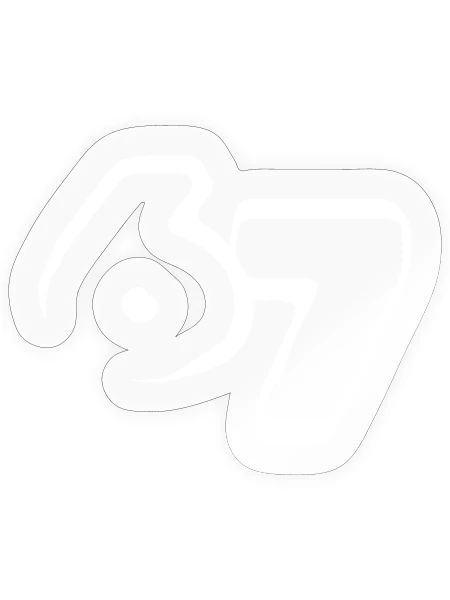67 « six sept » tirés - Sticker taille S (10 x 10 cm) - brillant transparent - Devant