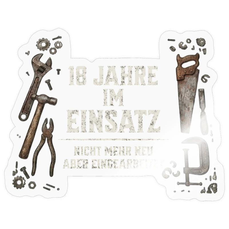 18. Geburtstag Handwerker Geschenk Werkzeug Spruch