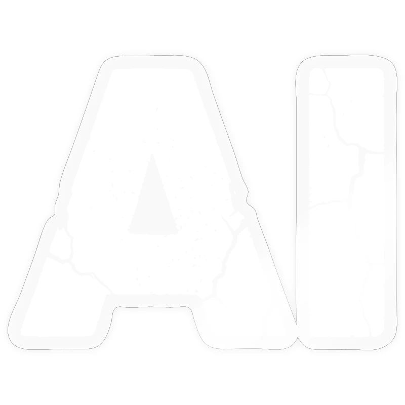 AI Artificial Intelligence Text Grunge Vector