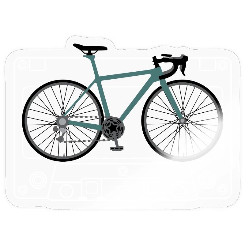 Impression de plan de vélo sarcelle