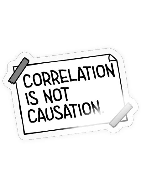 La corrélation n’est pas la causalité : la science des nerds - Sticker taille S (10 x 10 cm) - brillant transparent - Devant