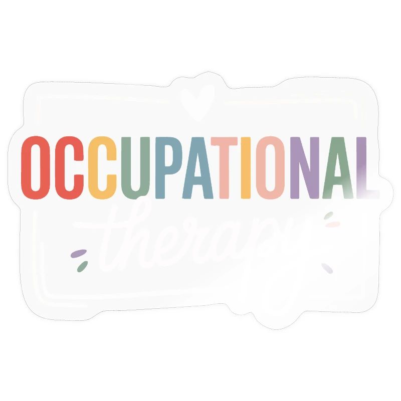 Colored Occupational Therapy Typography