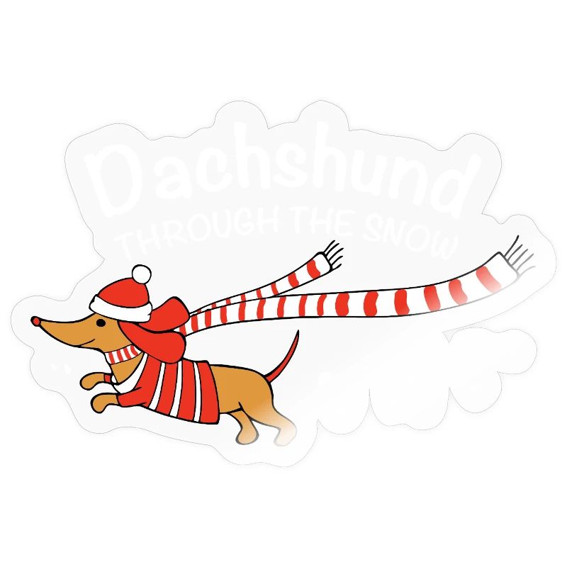 Dackel durch den Schnee