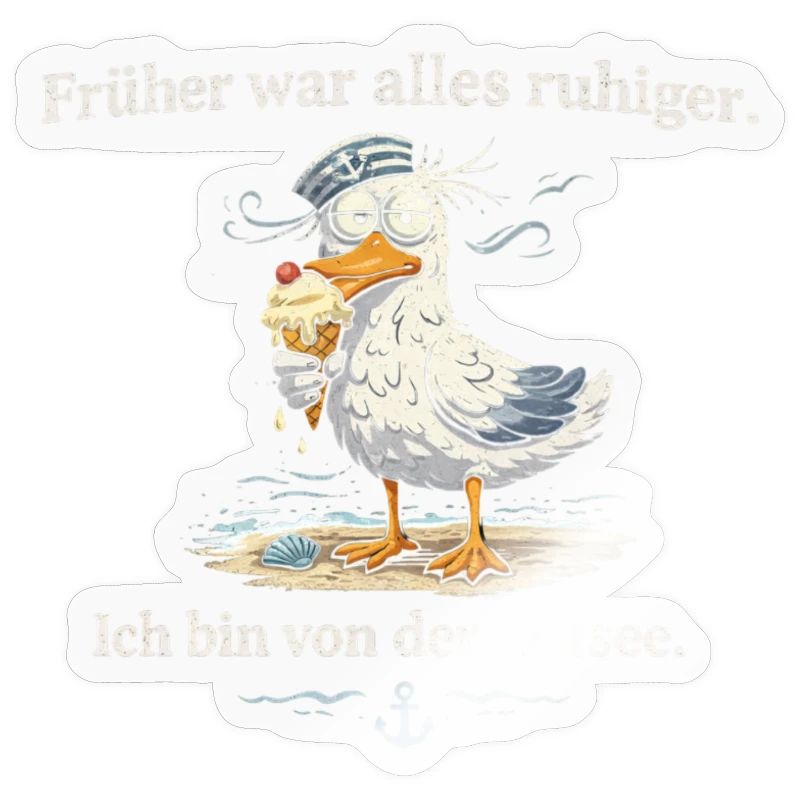 Ostsee Möwe mit Eis früher war alles ruhiger