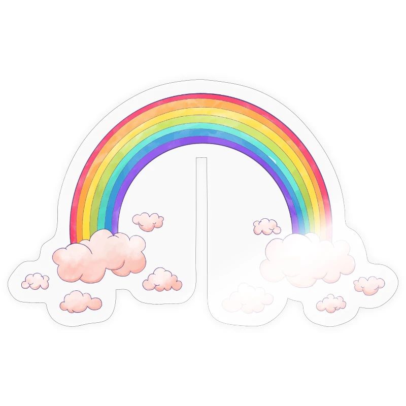 Rainbow dream with clouds