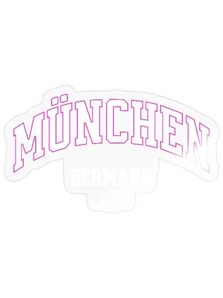 Flair de nœud néon de Munich - Sticker taille S (10 x 10 cm) - brillant transparent - Devant