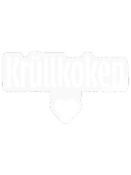 Krüllkoken weiß - Sticker Größe S (10 x 10 cm) - Transparent glänzend - Vorne