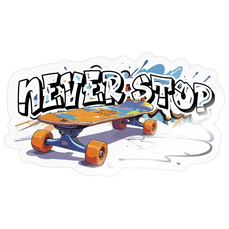 Conception de graffiti de planche à roulettes colorée