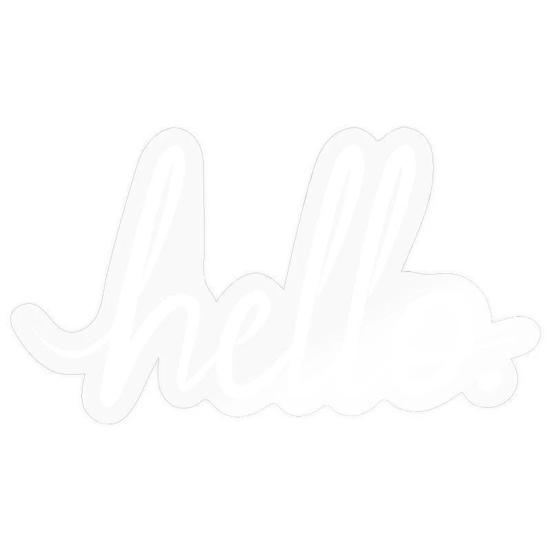 hello greeting statement friendly motivation logo