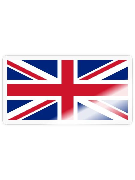 England Flagge - Sticker Größe S (10 x 10 cm) - Transparent glänzend - Vorne