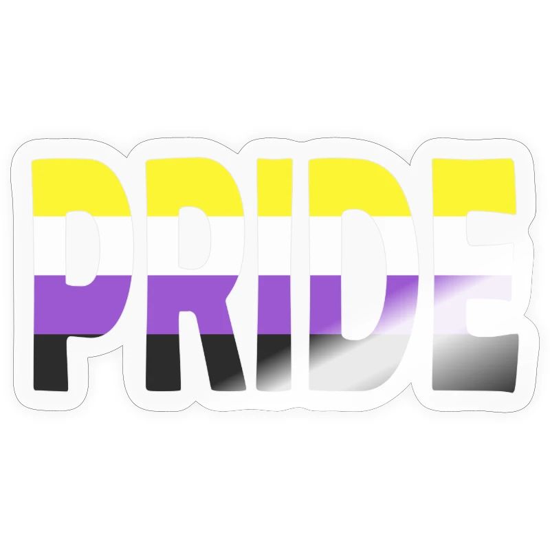 Pride lettering Non-Binary Non-Binary LGBTQ