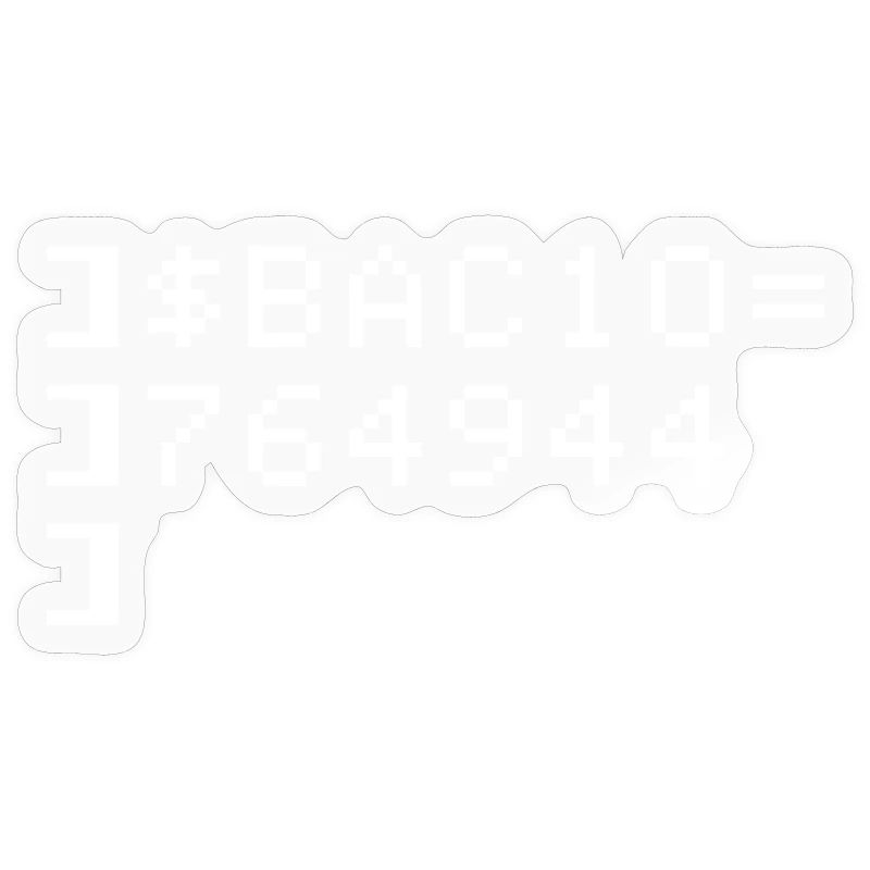 Bacio BAC10 8-bits Esadecimal Code Nerd Pixel Art