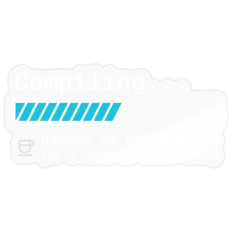 Lustiges Programmierer T-Shirt - Compiling Please 