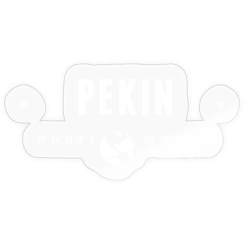 Beijing Stylized Geographical Coordinates