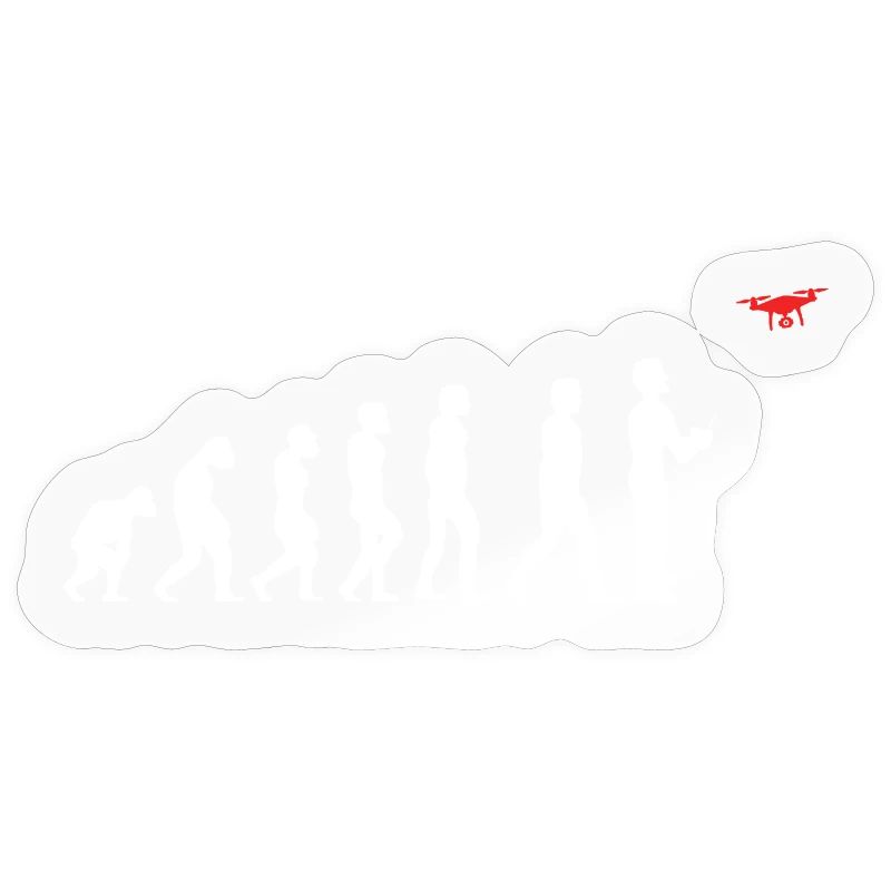 Evolution des Menschen Drohne Pilot