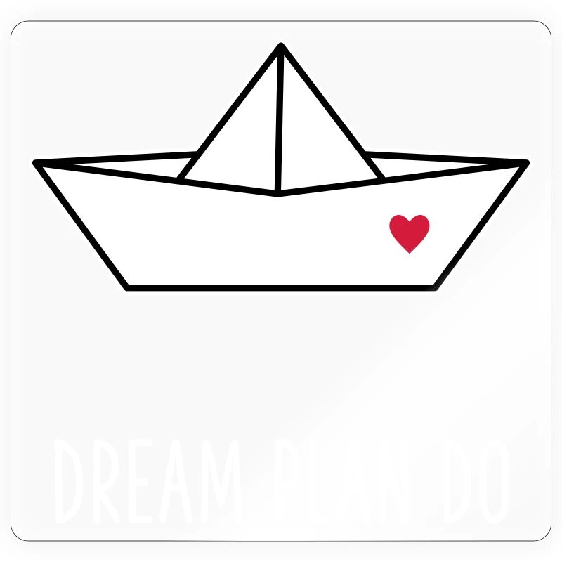 Dream Plan Do - Bateau en papier Cœur