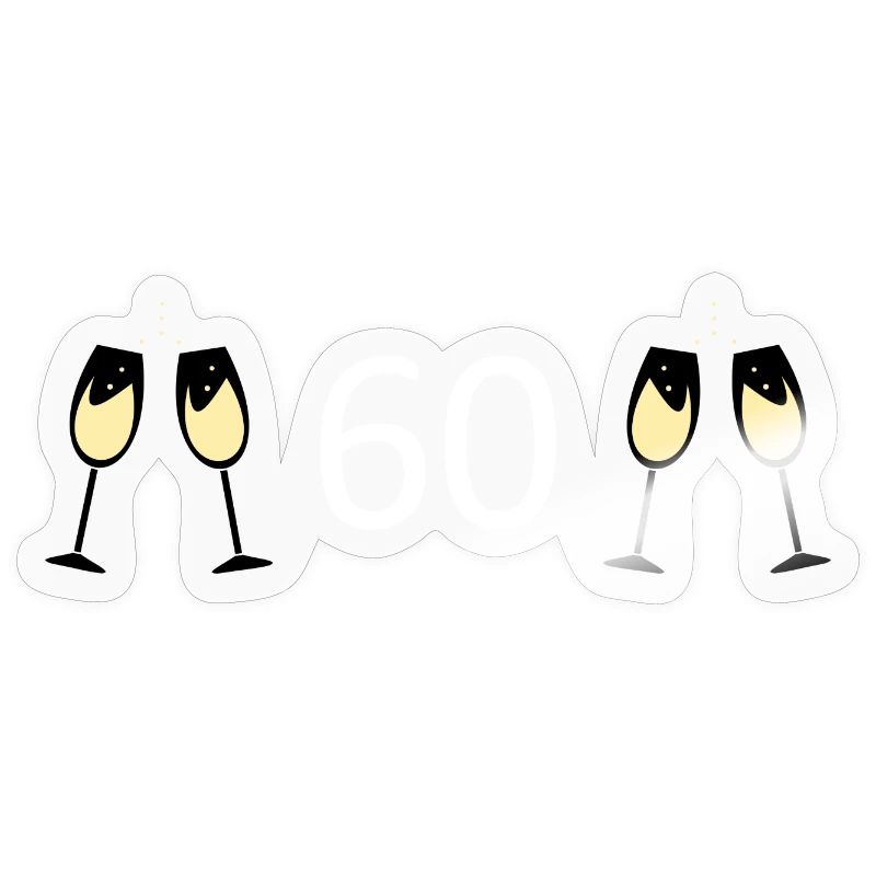 60e anniversaire 60 ans 60 Numéro 60 Blanc