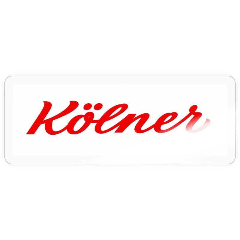 Kölner Roter Script-Logo Print