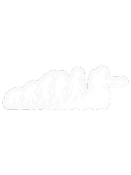Feuerwehrmann Evolution Für den Feuerwehr Einsatz - Sticker Größe S (10 x 10 cm) - Transparent glänzend - Vorne