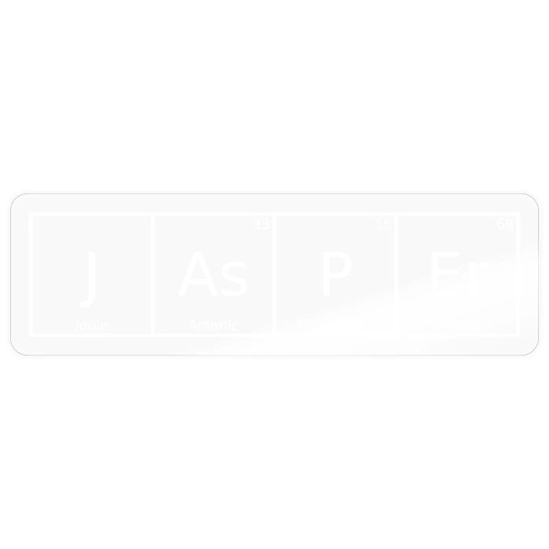 Jasper Surname First Name Chemistry Periodic Table Elements