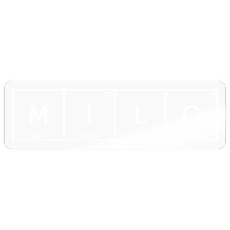 Milo Name First Name Chemistry Periodic Table Elements