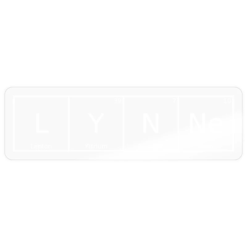 Lynne Surname First Name Chemistry Periodic Table Elements