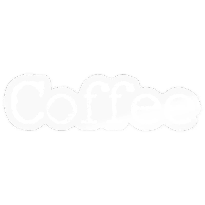 Coffee Scribble White on Black