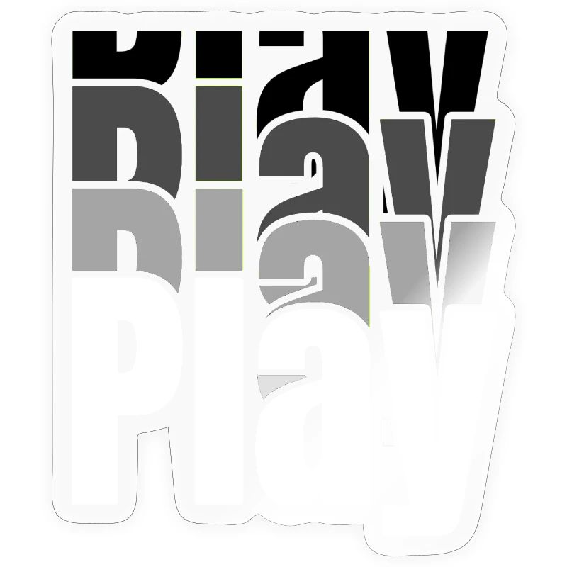 Overlapping Play Typography