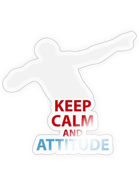 Ruhe und Attitüde Silhouette - Sticker Größe S (10 x 10 cm) - Transparent glänzend - Vorne