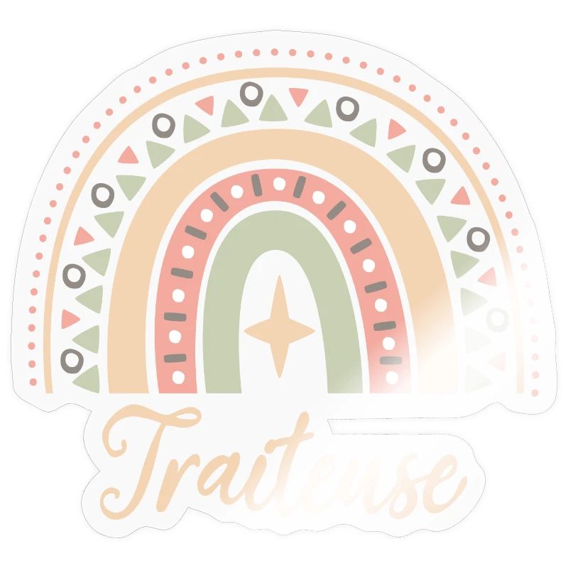 Cadeau Traiteuse. Boho Rainbow traiteuse.