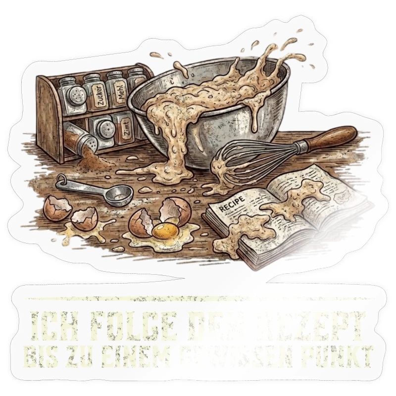 Backen Rezept Lustiger Spruch Hobbybäcker Geschenk