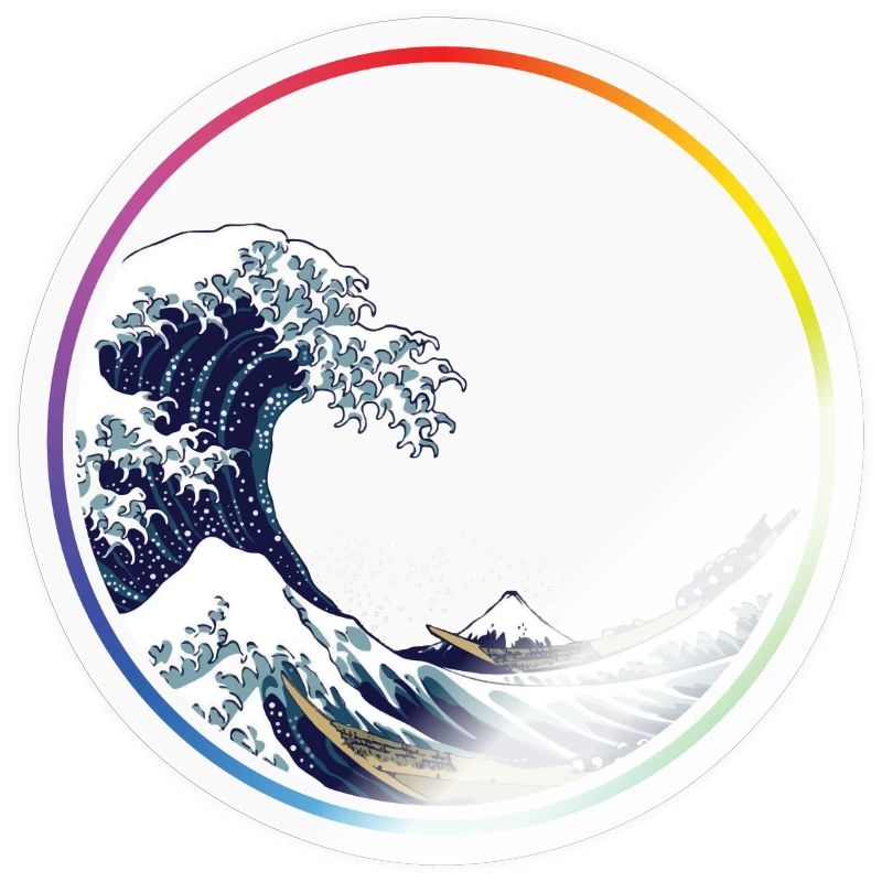 Rainbow Wave Circle