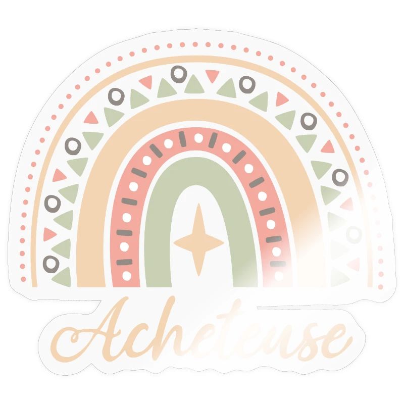 Cadeau Acheteuse. Boho Rainbow acheteuse.