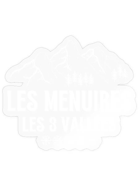 LES MENUIRES, ski resort, ski area - Sticker size S (10 x 10 cm) - transparent glossy - Front