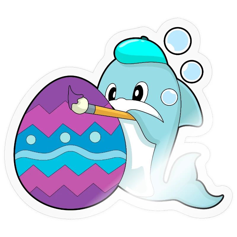 Dolphin Easter Coloring