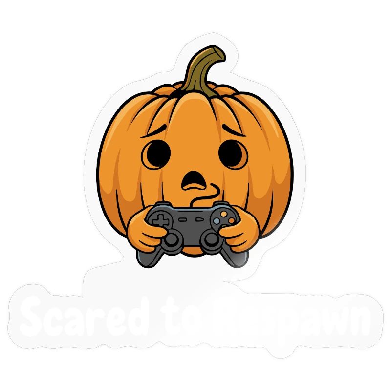 Pumpkin with Controller Scared to Respawn