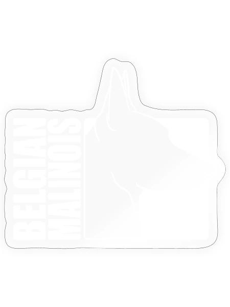 Belgian Malinois Profil Hunde Hund Wilsigns - Sticker Größe S (10 x 10 cm) - Transparent glänzend - Vorne