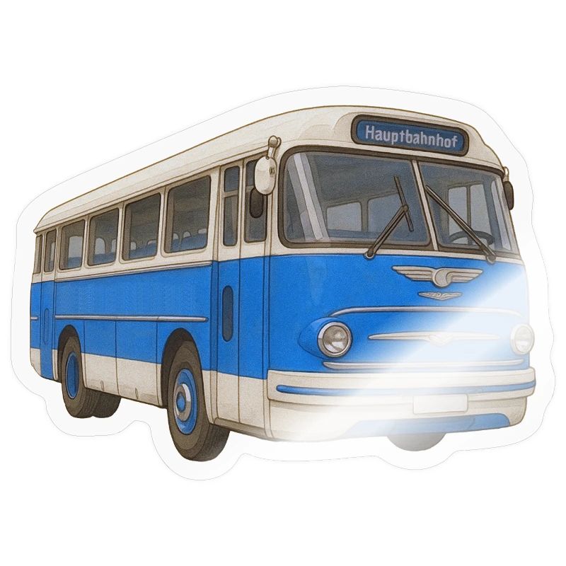 Old blue bus