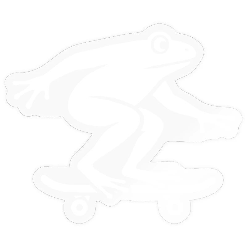 Minimalist Frog Toad Toad Skateboarder