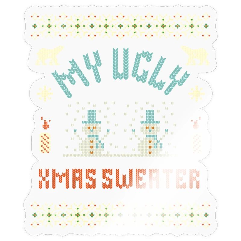 Mon pull de Noël moche – Décoration de Noël drôle en pixels