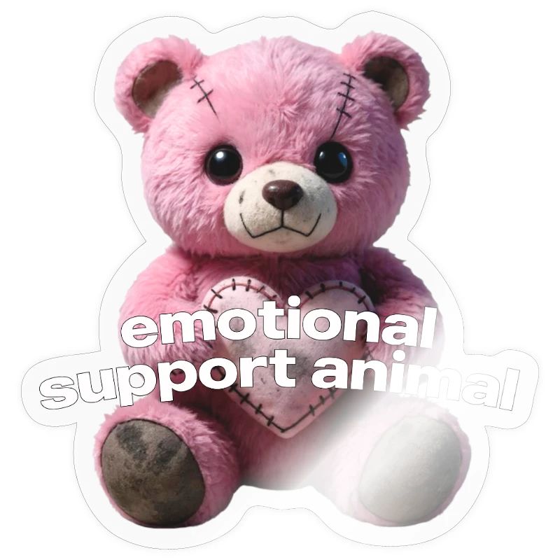 Tender pink bear with heart