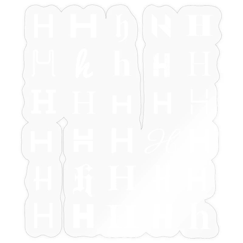 H Glyphs: Heraldic Typography Pattern