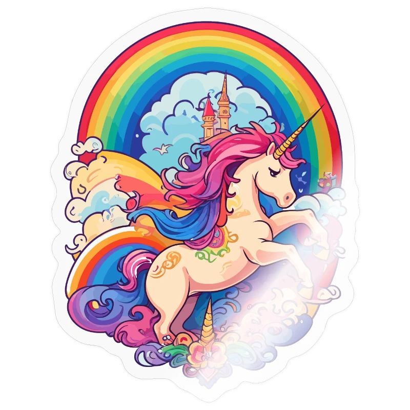 Farbenfrohe Illustration eines Einhorns