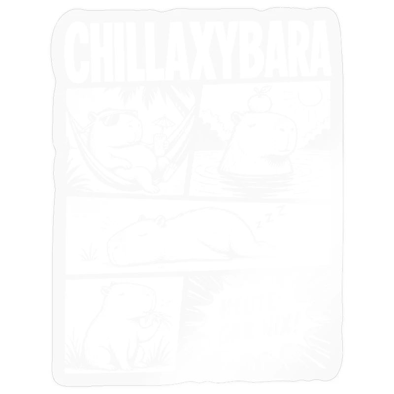 Chillax Capybara Relax Comic Design